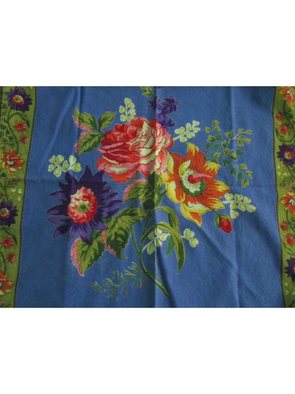 April Cornell Cottage Rose Floral Napkins Set Of 6 Blue Green Vintage Linens - Picture 3 of 12